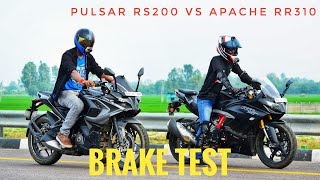 BRAKE TEST OF PULSAR RS200 AND APACHE RR310