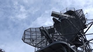 護衛艦おおよどのレーダー回転 護衛艦おおよど艦艇広報 2017年・小樽港