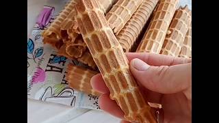 Хрустящие вафли трубочки