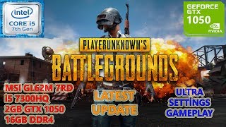 PUBG i5 7300HQ GTX 1050 16GB RAM Ultra Settings Gameplay