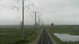 Юнь-Яга - Хановей (Воркута) из кабины 2ТЭ10В / Yun-Yaga - Khanovey (Vorkuta) (2TE10V, RZD)
