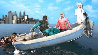 BOAT BUILDING IN ZOMBIE APOCALYPSE! - Garry's Mod Gameplay - Gmod Zombie Apocalypse Roleplay!