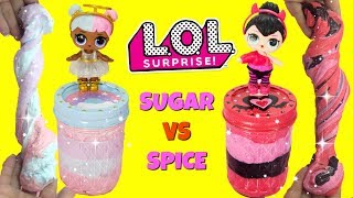 D.I.Y. LOL Surprise Sugar VS Spice Slime Challenge Fluffy Slime!