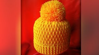 Как связать шапку крючком. Crochet hat with subtitles