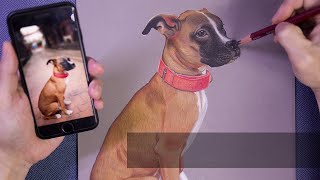[강아지 그림 그리기] 스케치 / 개그림 그리는 방법 / 파스텔 그림 how to draw a dog  :dimodraw