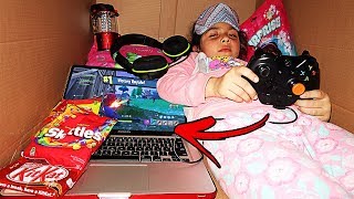 MAILING MY 5 YEAR OLD SISTER IN A BOX WHILE SHES PLAYING FORTNITE!! (5 YEAR OLD MAILING MYSELF!)