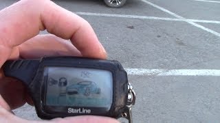 Как посмотреть на брелке сигнализации Старлайн (Starline) температуру в салоне авто.