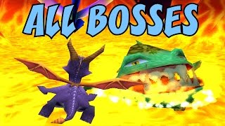 Spyro 1, 2 and 3 - ALL Bosses (No Damage)