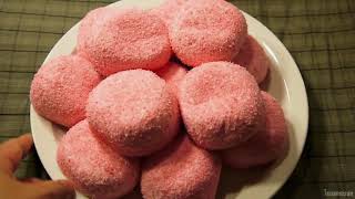 I show you Pink Snowballs marshmallow cake snack