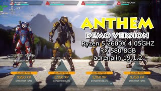 Anthem - Test on Rx 580 8GB at 1080p (adrenalin 19.1.2) - Ultra and High