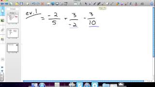 Adding and subtracting fractions and Integers