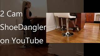 Sexy Blonde doing high heel shoeplay and dipping (2 camera angles!)