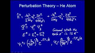 Perturbation theory - He atom