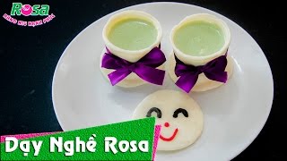 Bánh Pudding Trà Xanh với phong cách ăn luôn ly