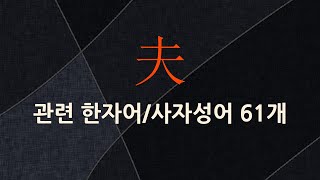 夫(지아비 부)에 관한 한자어/사자성어 61개