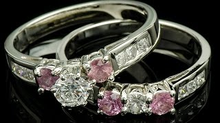 Кольцо с бриллиантами и сапфирами весом 1.43 карат