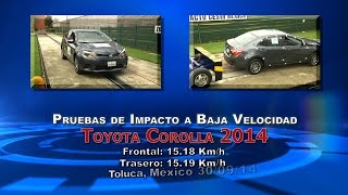 Low-speed crash test Toyota Corolla