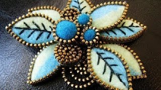 Модные женские  украшения из фетра и молний