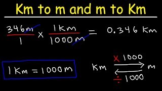 How To Convert From Kilometers to Meters and Meters to Kilometers - Km to m and m to km