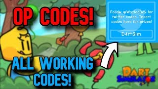 *ALL* OP WORKING CODES! Roblox Dart Simulator