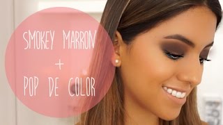 MAQUÍLLATE CONMIGO♡: "Smokey Marrón y Pop de Color" -fabi
