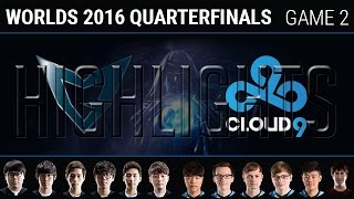 Samsung Galaxy vs Cloud 9 Highlights Game 2, S6 Worlds 2016 Quarter final Highlights, SSG vs C9 G2