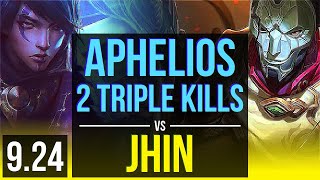 APHELIOS & Yuumi vs JHIN & Tahm Kench (ADC) | Rank 1 Aphelios, KDA 17/4/15 | NA Challenger | v9.24
