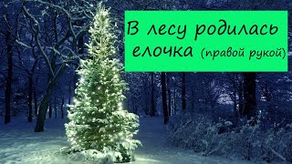 Как играть на пианино "В лесу родилась елочка"