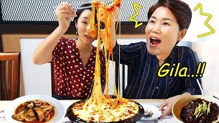 KEJU TERJUN!! Cheese buldak Korea terpedas!