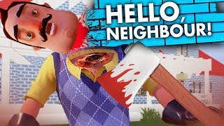 Minecraft Hello Neighbor ALPHA 3 - NEIGHBOR GETS HIS HEAD CUT OFF! New House? (Minecraft Roleplay)