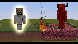 БОГ ПРОТИВ ДЬЯВОЛА СУПЕР ЭПИЧНАЯ БИТВА В MINECRAFT !!!