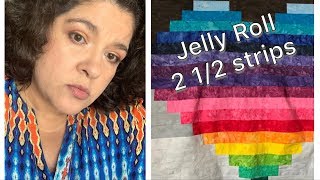 Jelly Roll Strip Easy to sew Quilt (Beginner 2 1/2 strips)