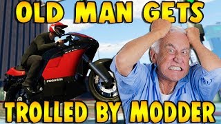 OLD MAN GETS TROLLED BY A MODDER! (GTA 5 Mods)