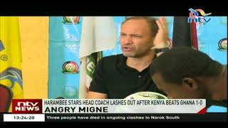 Harambee Stars head coach lashes out after Kenya beats Ghana 1-0