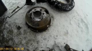 Как разбортировать  колесо с кольцом Газ 53