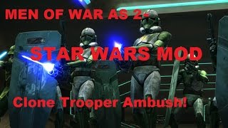 Men of War Assault Squad 2 - Star Wars Mod ~ Clone Trooper Ambush!