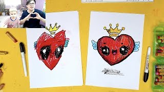 Рисуем СЕРДЕЧКО в короне с Павликом