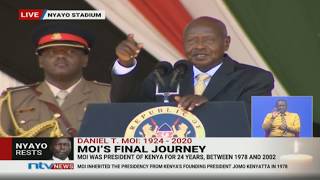 "Mzee wa Kijiji": President Uhuru gives Museveni 'new' title || #MoiMemorialService