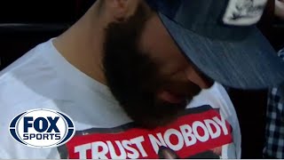 Patriots WR Julian Edelman wears "Trust Nobody" t-shirt in wake of #DeflateGate
