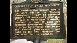 Cumberland Falls State Resort Park in South Eastern Kentucky.  Moonbow sign