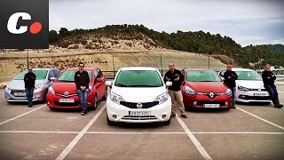 Comparativa Utilitarios: Nissan Note,  Renault Clio, Polo, 208, Yaris - Prueba coches.net / Review