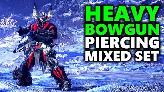 HEAVY BOWGUN PIERCING BUILD - MINI RAIL GUN! - Monster Hunter World