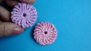 Колёсико Crochet ring pattern Урок вязания крючком 308 Crochet button