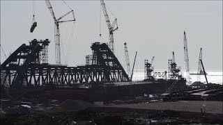 Строительство Керченского моста (май, 2017).