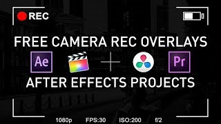 5 4K FREE Camera Rec Pack + After Effects Projects