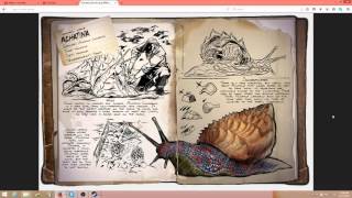ARK Survival Evolved the Snail Achatina Dossier and it's organic cementing paste - (Youtube)