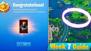 Fortnite WEEK 7 CHALLENGES GUIDE! - Hunting Party UNLOCKED, Floating Rings + More (Season 6 Week 7)