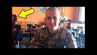 A Mom Takes A Picture of Son On Military Respite, The Woman Behind Him In The Picture Has A Surprise