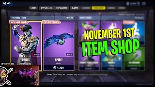 Fortnite Item Shop 11-1-18 | Dante | Rosa | Spirit Glider | Six String Striker