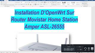 Installation d'Openwrt dans le routeur Movistar Amper ASL-26555 [Darija]